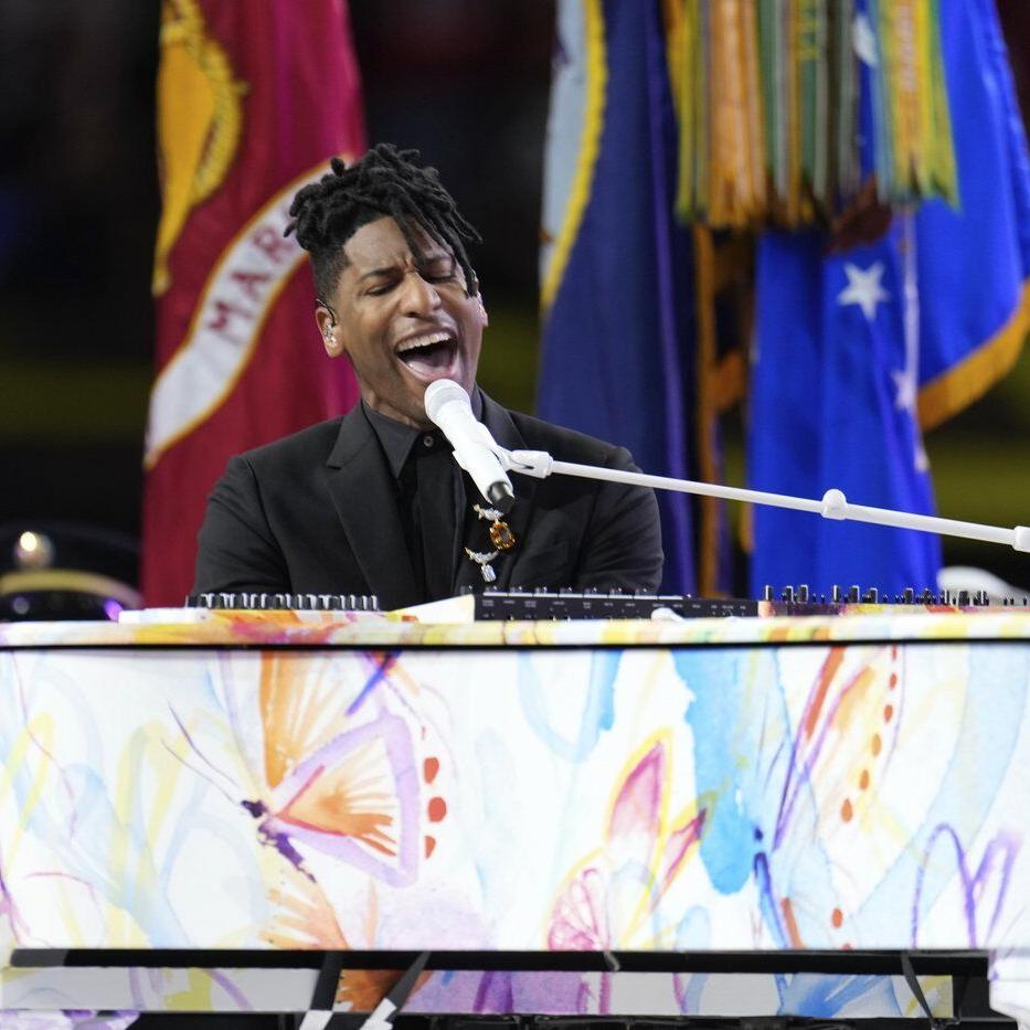 Jon Batiste's reimagined Super Bowl anthem highlighted wife's painting and set stage for new music
